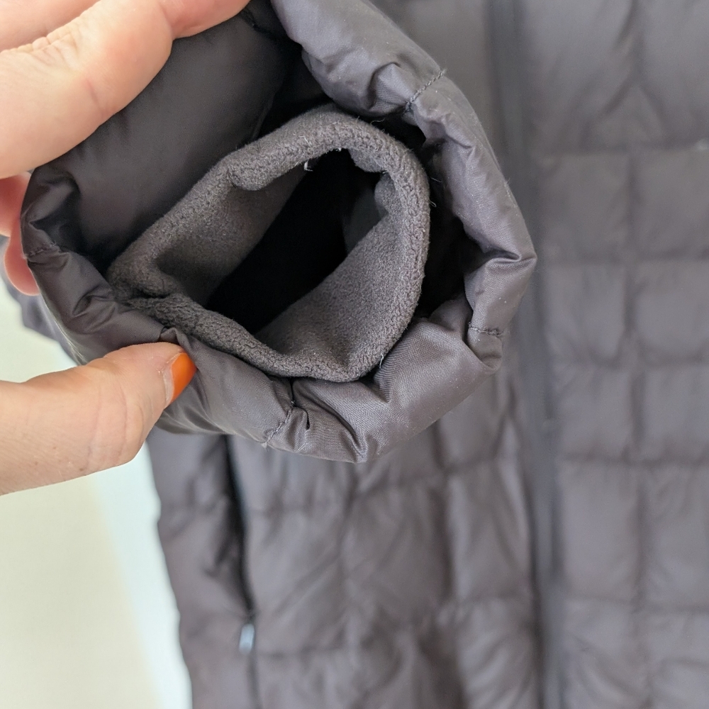 Landsend Silver Goose Down Jacket In Chocolate Brown S - Picture 6 of 13